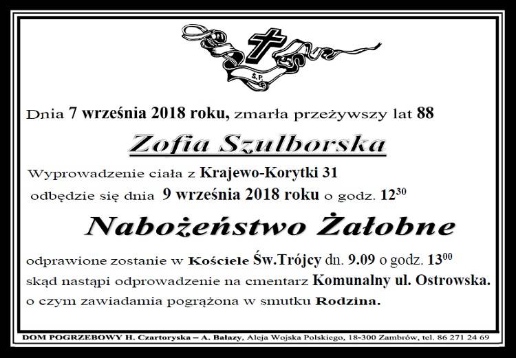 Zofia Szulborska