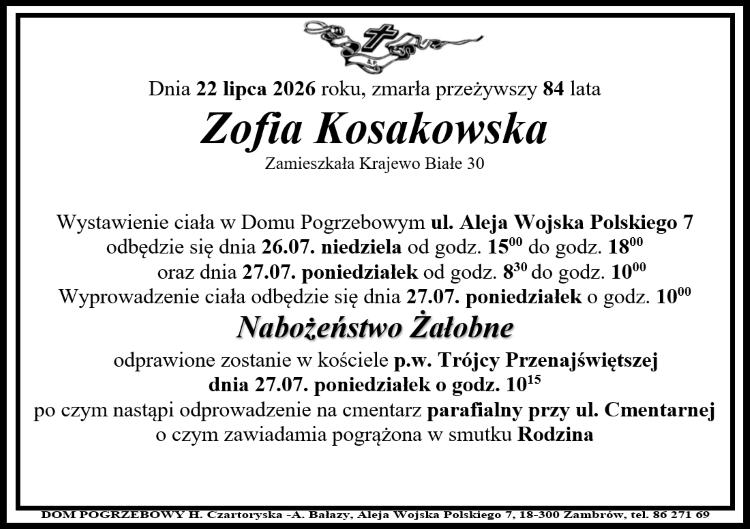 Zofia Kosakowska