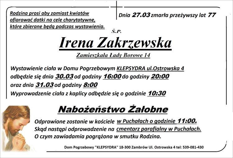 Irena Zakrzewska