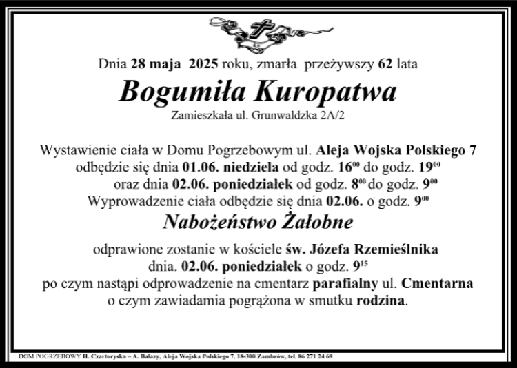 Bogumiła Kuropatwa