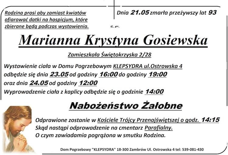 Marianna Krystyna Gosiewska