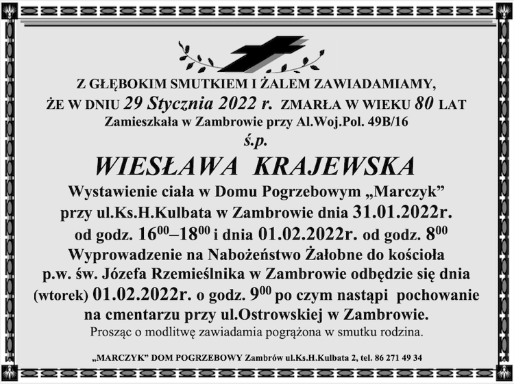Wiesława  Krajewska