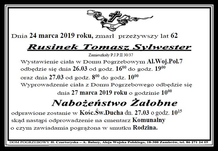 Tomasz Sylwester Rusinek