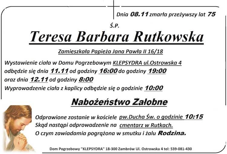 Teresa Barbara Rutkowska