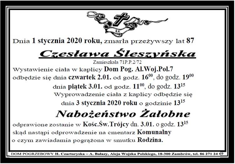 Czesława Śleszyńska