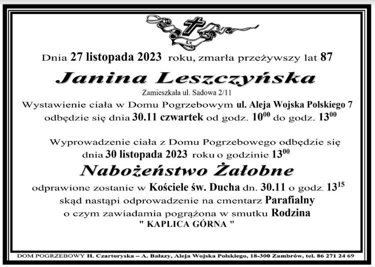 Janina Leszczyńska