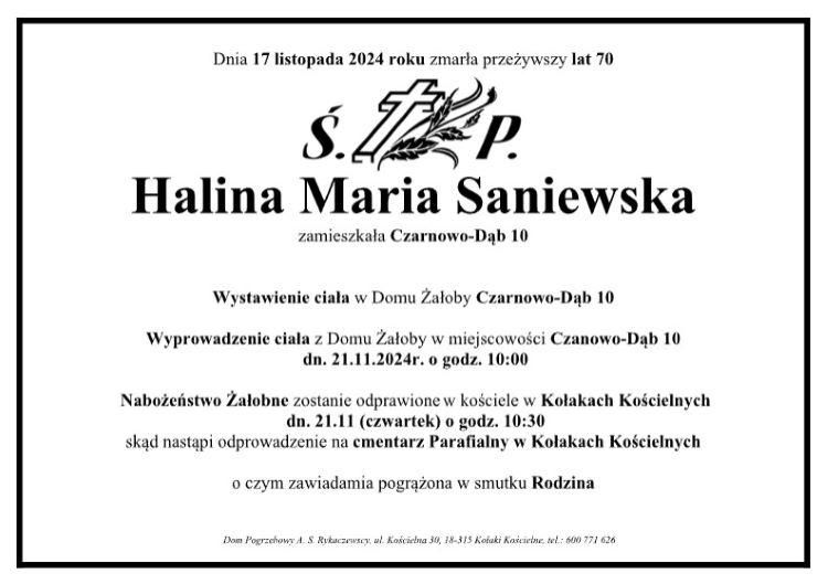 Halina Maria Saniewska