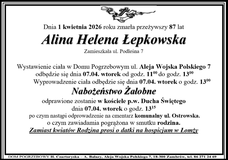 Alina Helena Łepkowska