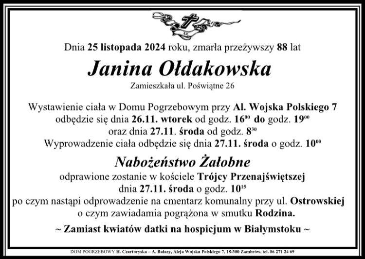 Janina Ołdakowska