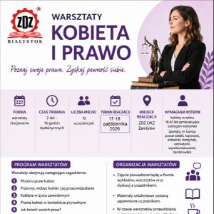 Bezpłatne warsztaty  - Kobieta i prawo - ogłoszenia 2593429 | Zambrow.org