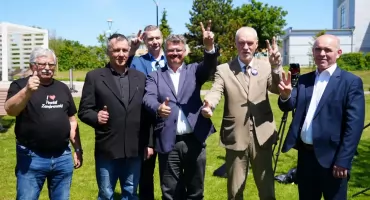 Europoseł Maciej Wąsik w Zambrowie - ostatnia prosta przed wyborami [FOTO+VIDEO]