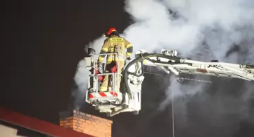 Pożar sadzy w jednym z domów w Zambrowie [FOTO+VIDEO]