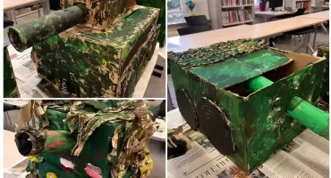 Kreatywne warsztaty w zambrowskim muzeum. Dzieci budowały czołgi z kartonu [FOTO]