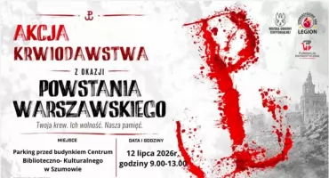 Krwiobus przyjedzie do Szumowa. Będzie można oddać krew, upamiętniając bohaterów powstania warszawskiego
