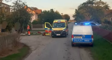 Wypadek na hulajnodze elektrycznej. Rannego zabrał śmigłowiec LPR [FOTO]