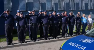 Funkcjonariusze KPP Zambrów oddali hołd zmarłemu koledze [FOTO+VIDEO]
